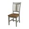 International Concepts Round 36 in Rd Extension Dining Table, 4 San Remo Chairs, Hickory/Stone, 36 W, 48 L, 29.3 in H, Wood K41-36RXT-C10-4 - alternate 2